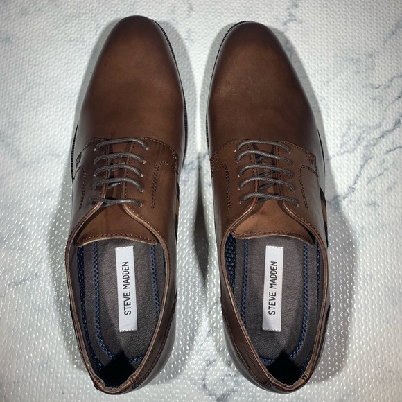 New Steve Madden Leather Men's Derby Shoes Size 11 - Picture 6 of 8